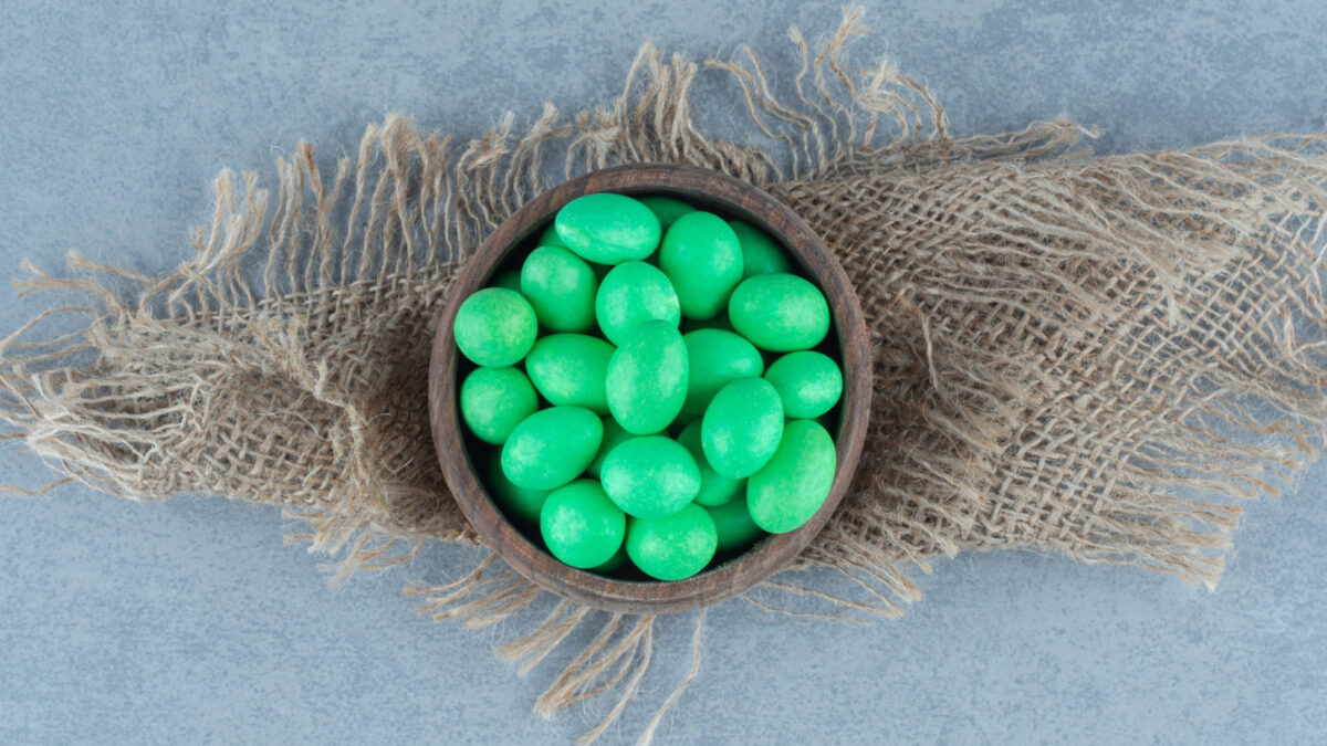 Des bonbons verts pour apporter de la gaieté dans vos cadeaux !