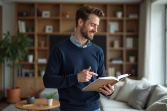 Homme en tenue décontractée planifiant sa semaine