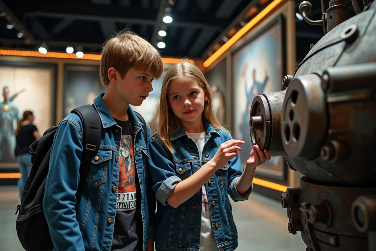 Jeunes découvrant une scène de la série Arcane