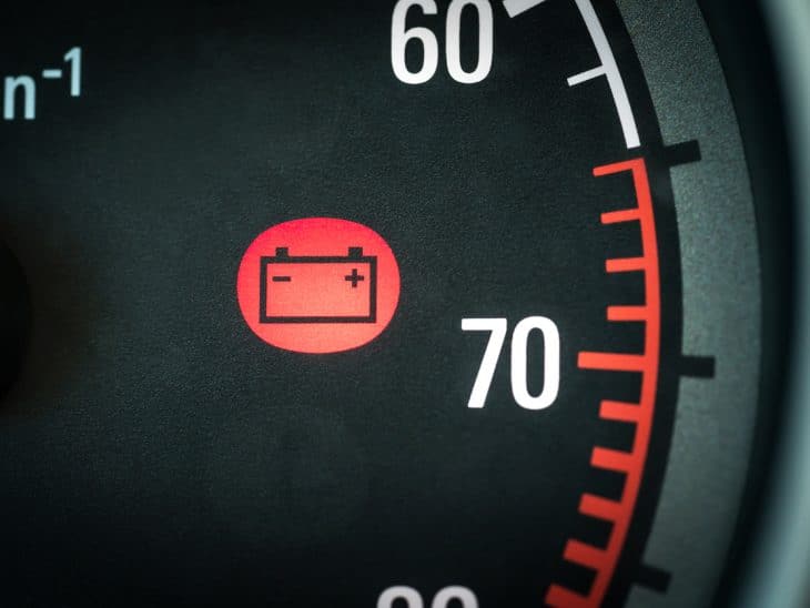 voyant de batterie allumé